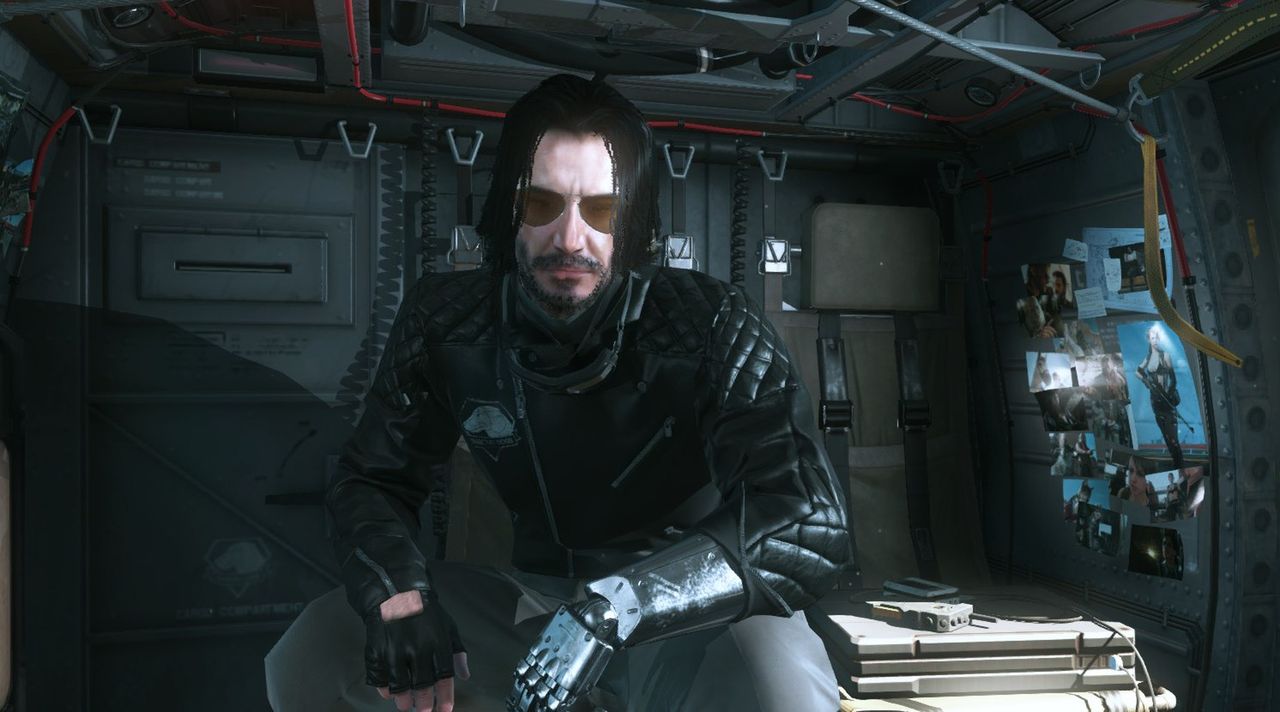 "Cyberpunk 2077". Keanu Reeves jako Johnny Silverhand w "Metal Gear Solid 5"