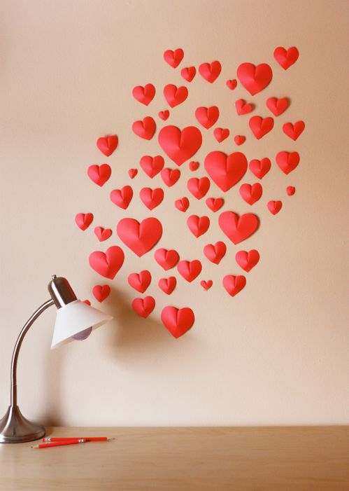 3D Paper Hearts