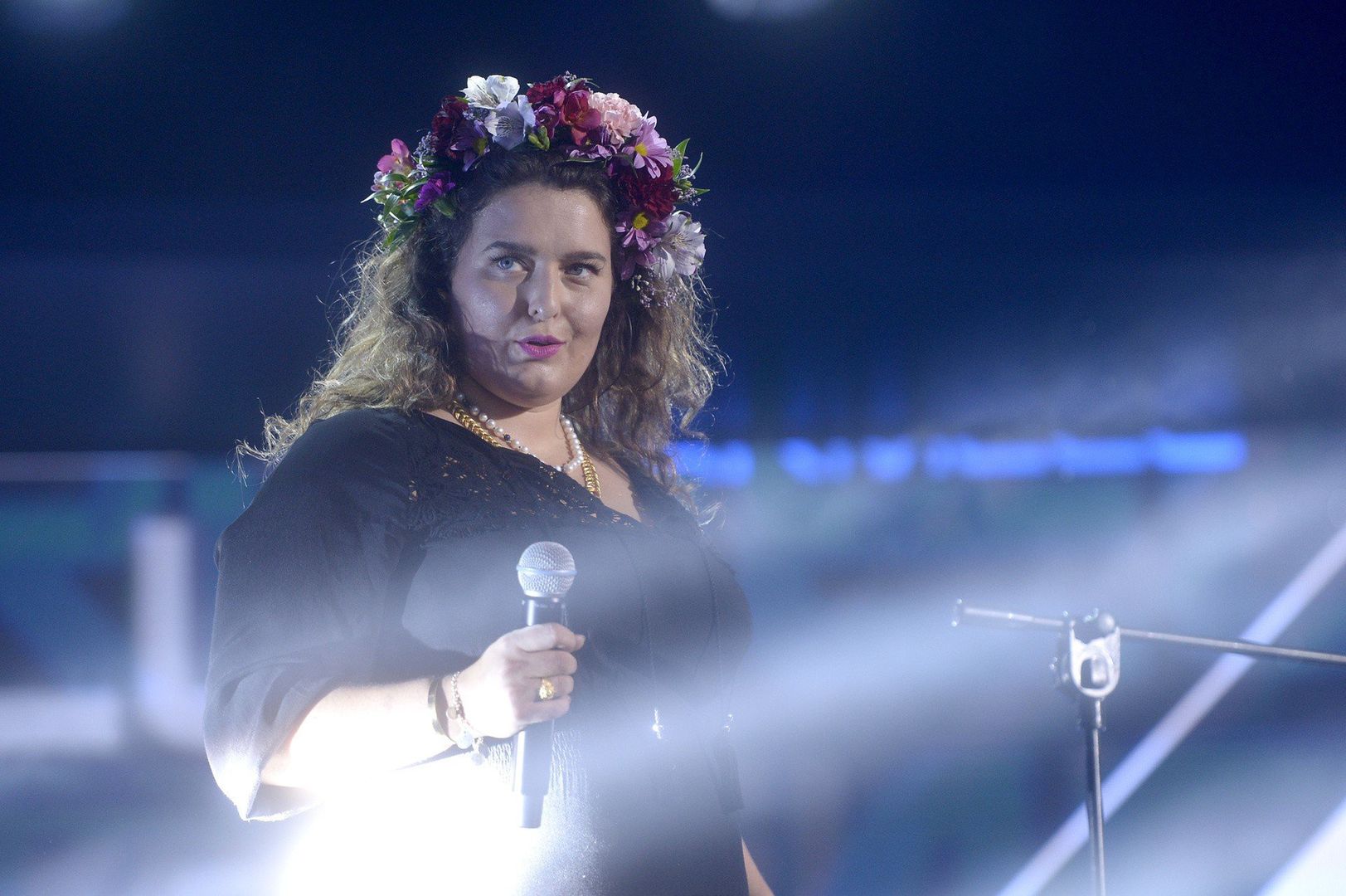 Małgorzata Bernatowicz w trakcie walki o Eurowizję