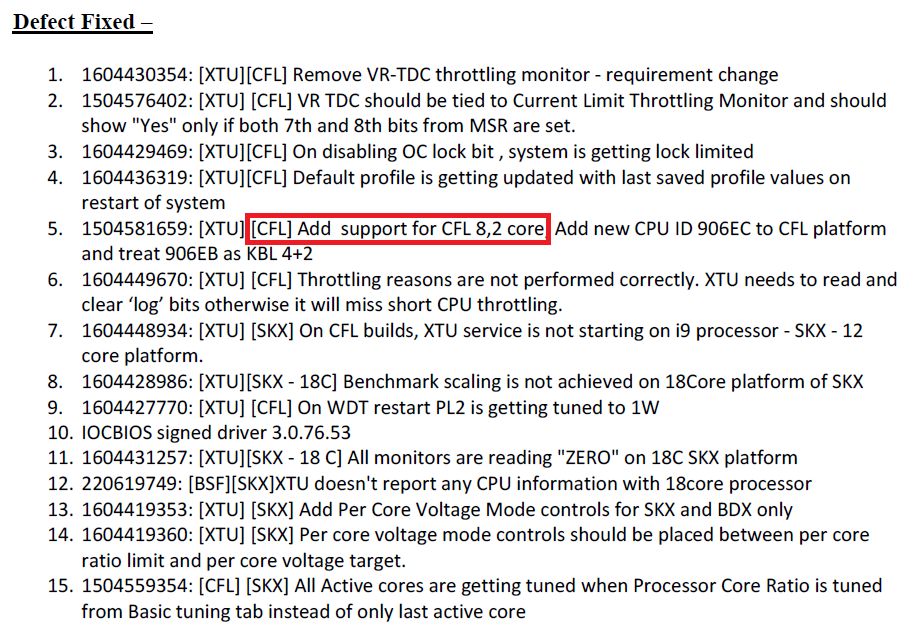 Intel XTU - poprawki