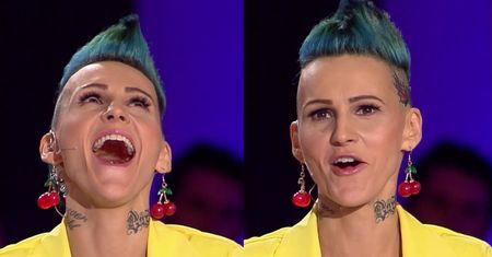 Rozemocjonowana Chylińska stroi miny w "Mam Talent"