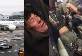 Skandal w samolocie United Airlines! Pasażera wywleczono siłą z pokładu żeby... zwolnić miejsce dla pracownika linii!
