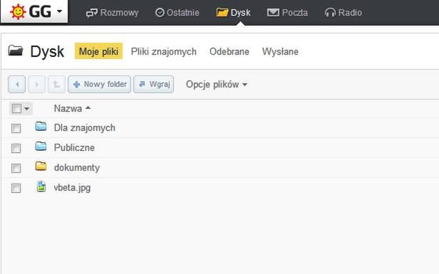 GG uruchamia własnego Dropboksa - dysk internetowy zintegrowany z komunikatorem 2