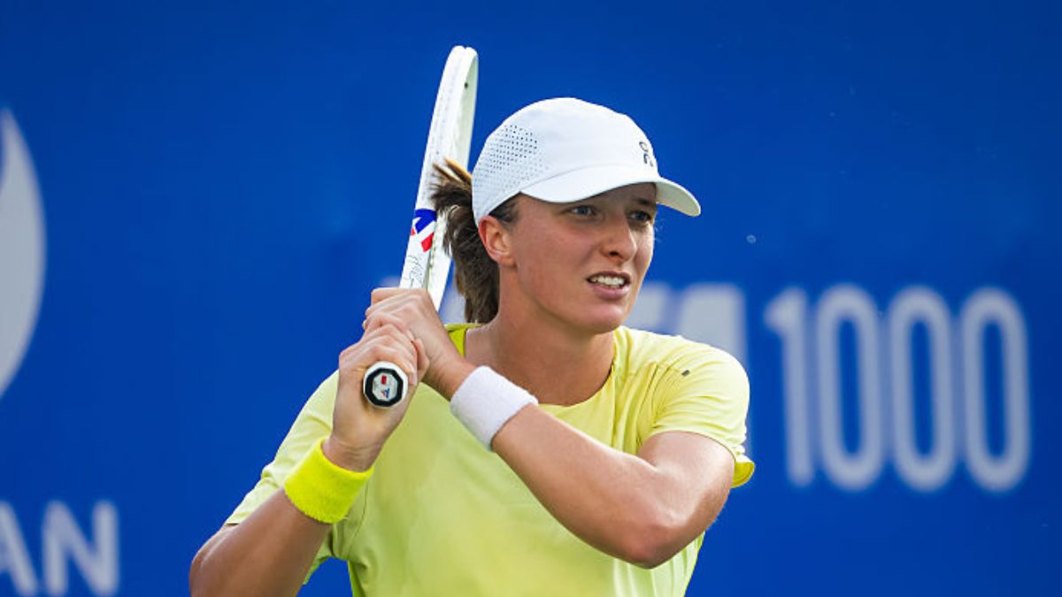 Mecz Igi Świątek i Marie Bouzkovej na WTA 1000 w Wuhan