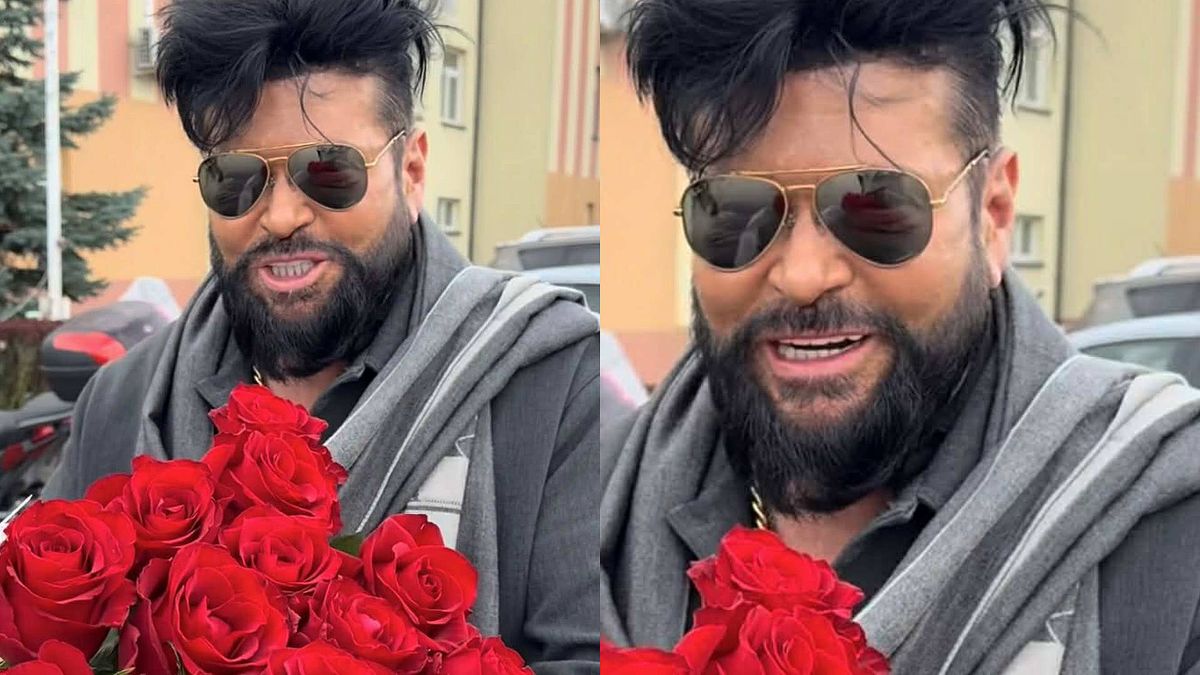 Krzysztof Rutkowski obdarowany przez przyjaciółkę