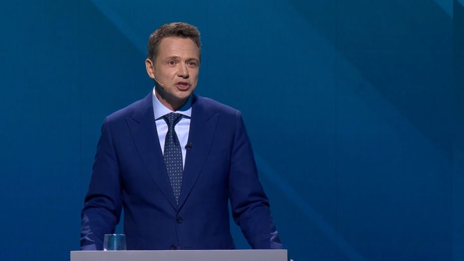 Kolejne pytanie i znów to samo. Trzaskowski o Nawrockim