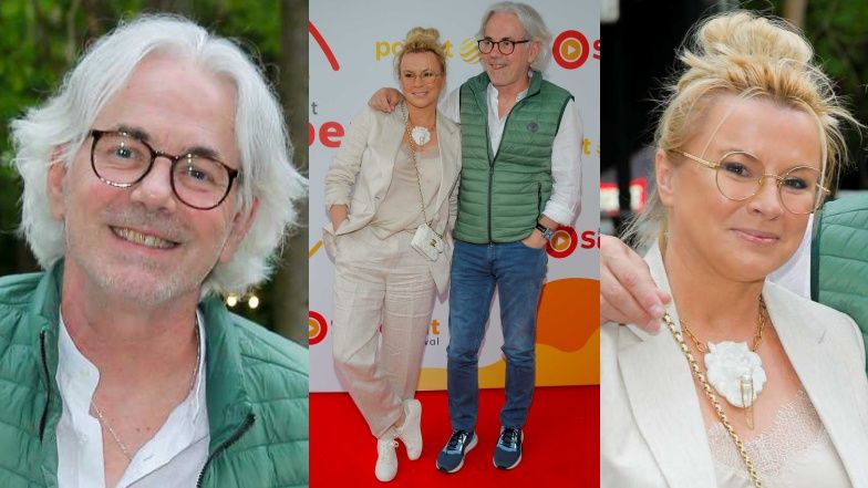 Robert Janowski z żoną Moniką na festiwalu w Sopocie
