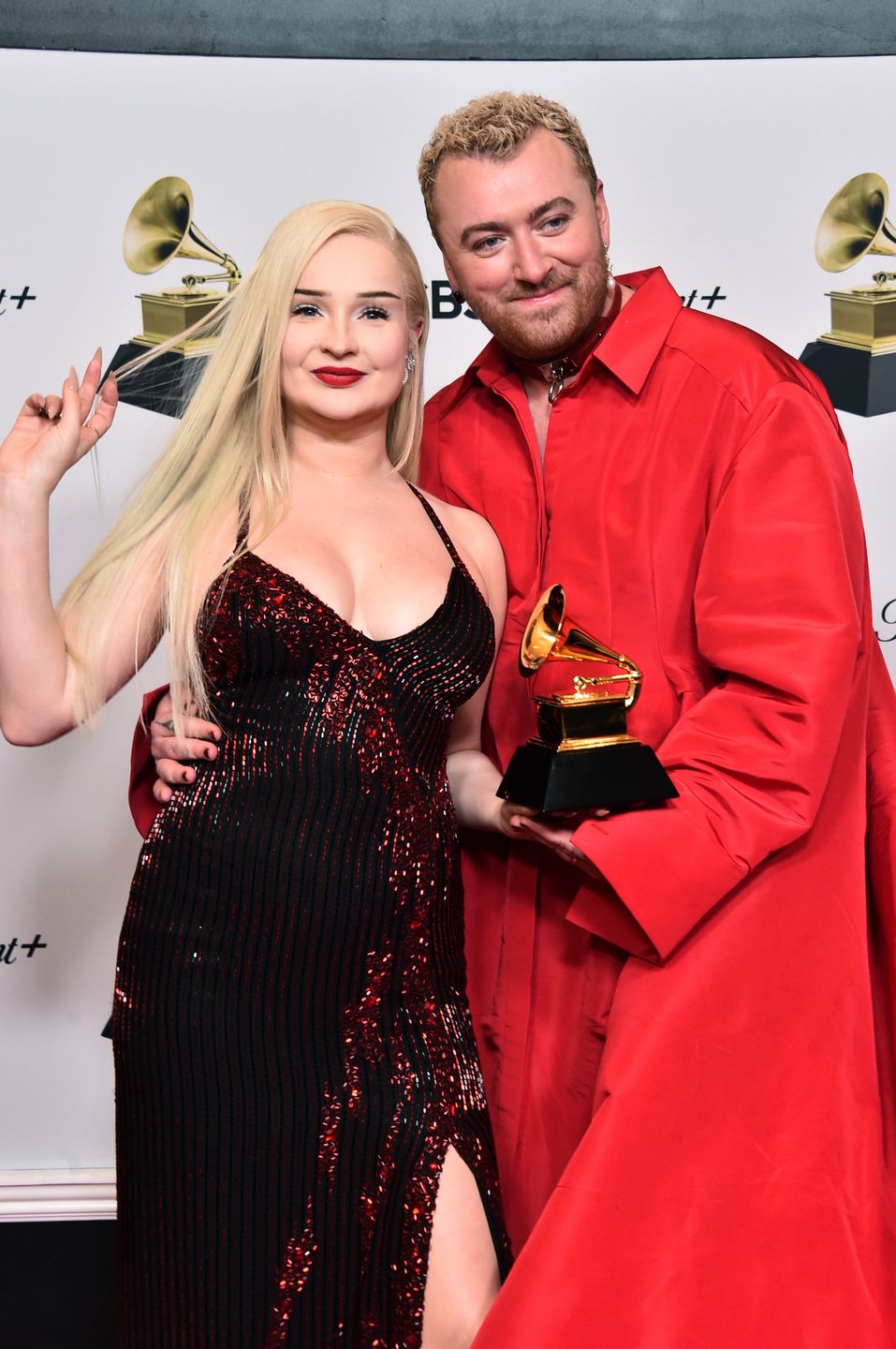 Kim Petras i Sam Smith podczas 65. rozdania nagród Grammy