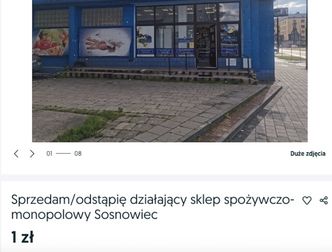 Zakaz handlu nie pomaga małym sklepom. Ogłoszeń o ich sprzedaży jest wiele, a ceny zaczynają się od 1 zł