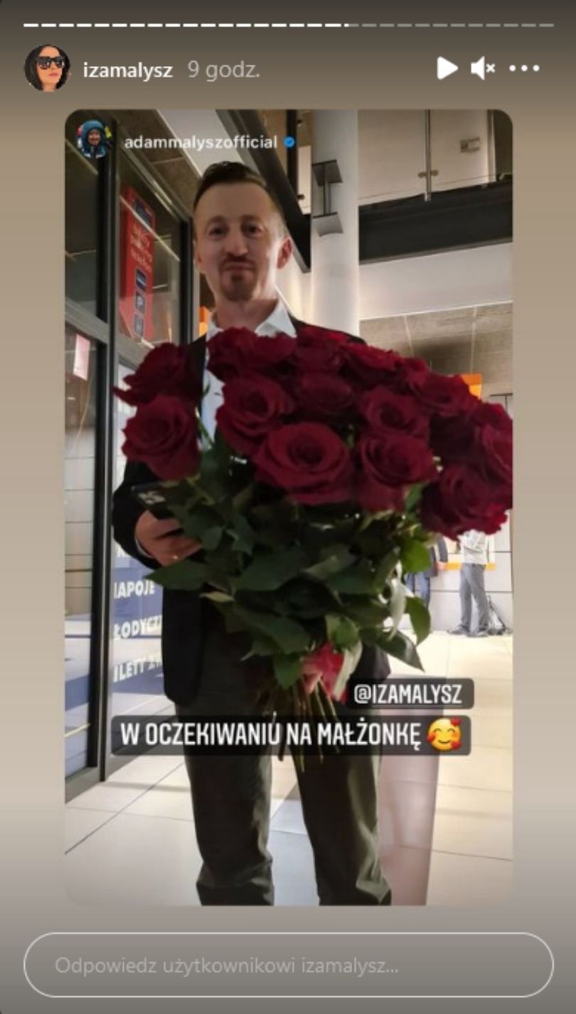 Adam Małysz kupił Izabeli bukiet róż z okazji jej tanecznego debiutu