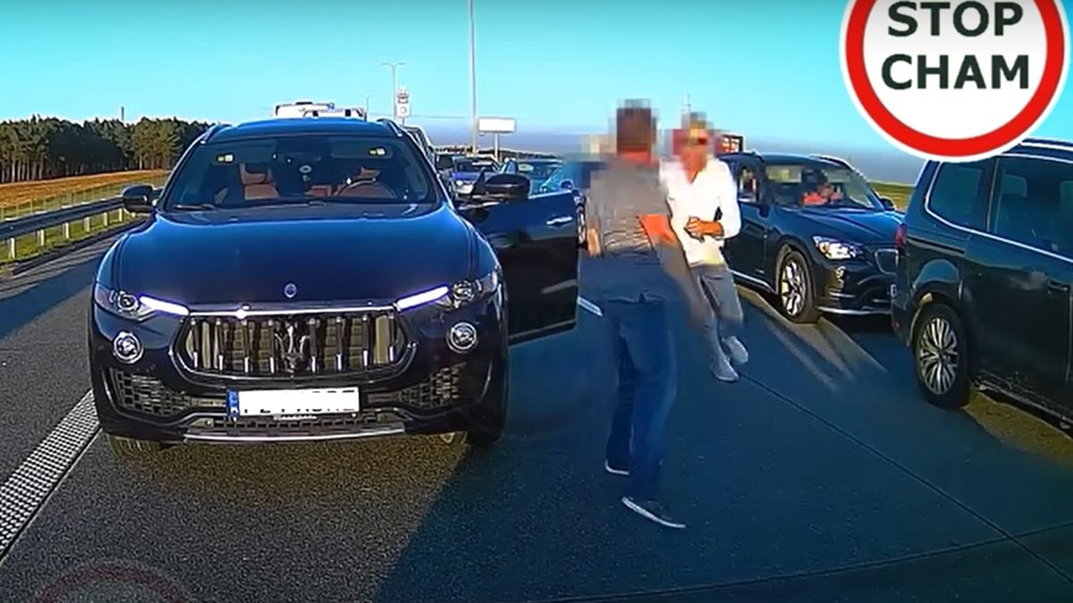 Skandaliczne sceny na autostradzie A2. Doszło do bójki