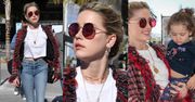 Amber Heard obłapuje wyraźnie niezadowolone dziecko, przybywając na festiwal w Cannes