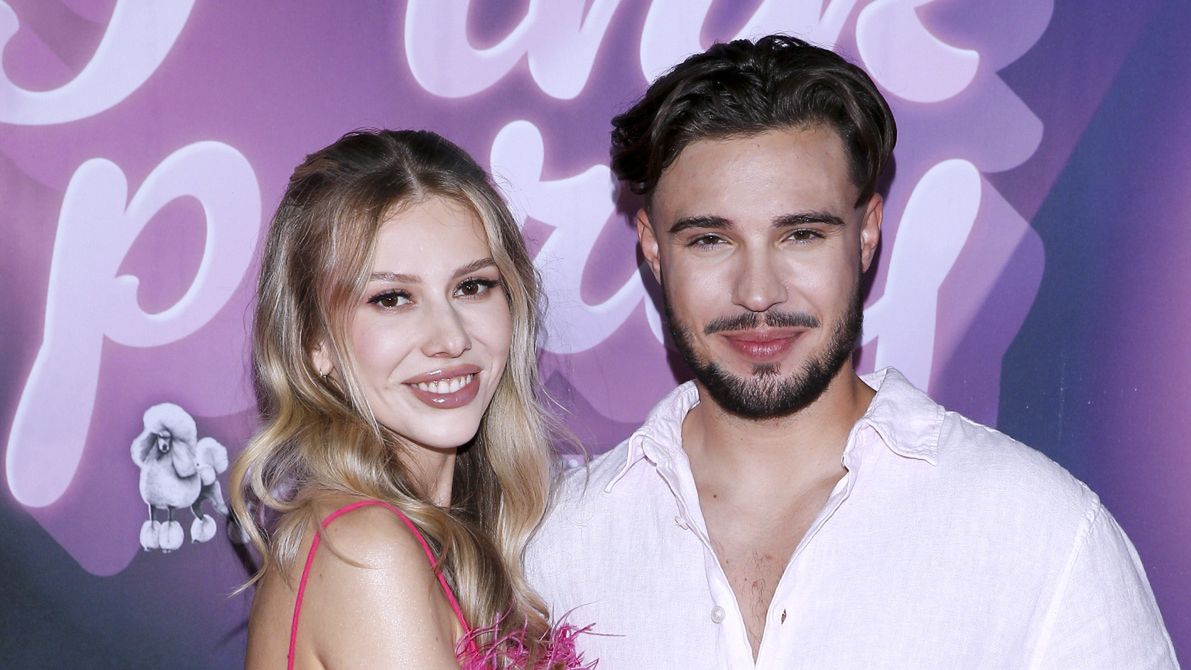 Leon Myszkowski z partnerką