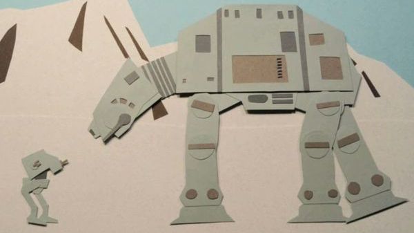 "Gwiezdne Wojny" 2D opowiedziane papierem [wideo] 1