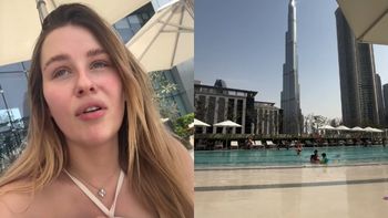 Andziaks byczy się nad basenem w zaatakowanym Dubaju: "Ludzie normalnie funkcjonują, opalają się, dzieci się bawią"