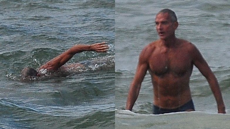 Jan Maria Jackowski na plaży w Białogórze