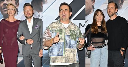 Zlot celebrytów na jednej z ostatnich premier w sezonie: Anita Werner i jej partner, uchachany Michał Koterski, Anna Czartoryska z mężem