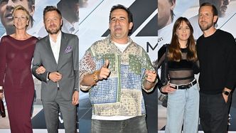 Zlot celebrytów na jednej z ostatnich premier w sezonie: Anita Werner i jej partner, uchachany Michał Koterski, Anna Czartoryska z mężem