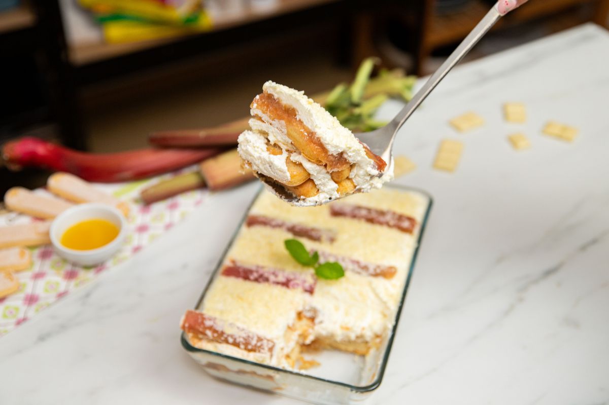 Rhubarb twist on tiramisu promises to be your new favorite dessert