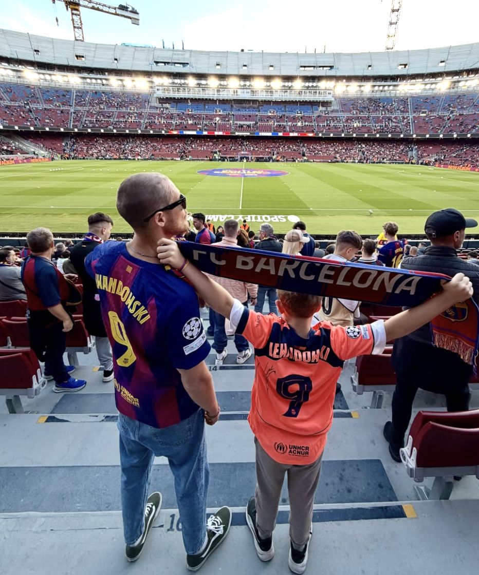 Damian Michałowski na Camp Nou
