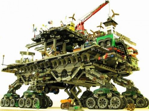 Gigantyczne miasto-maszyna z klocków lego