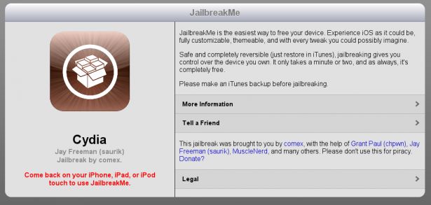 JailbreakMe 3.0 dla iPada 2 dostępny oficjalnie!