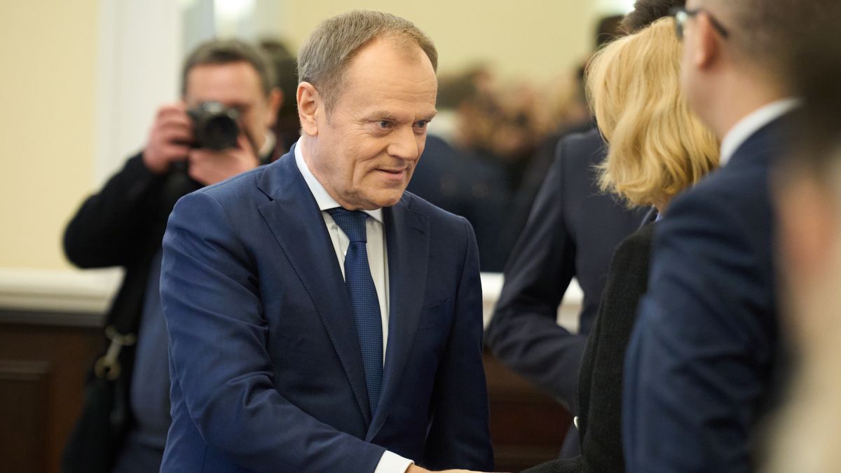 Polish Prime Minsiter Donald Tusk is seen during a cabinet meeting in this file photo taken in Warsaw, Poland on 19 March, 2024. Tusk during his first public comments since Sunday's election announced he will call a vote of confidence in his government to try to shore up support for his coalition after a bruising setback in the presidential elections. (Photo by Jaap Arriens/NurPhoto via Getty Images)