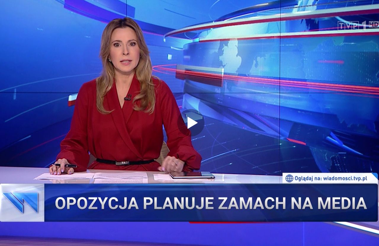 Alarm w "Wiadomościach": "Opozycja planuje zamach na media"