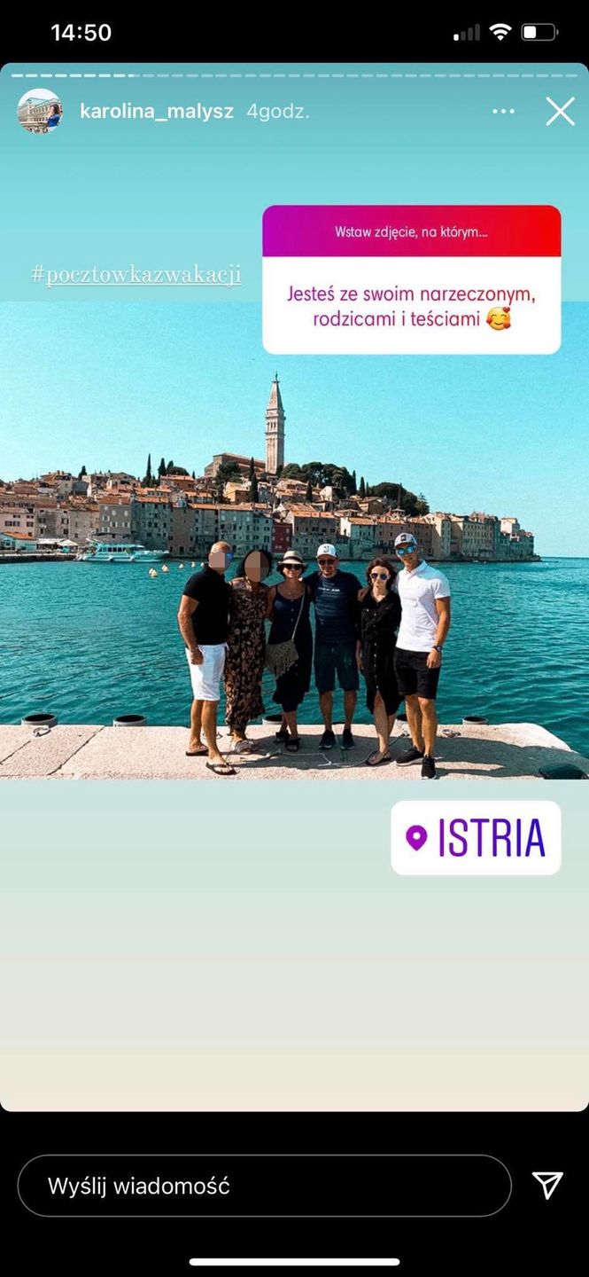 Karolina Małysz przyłączyła się do zabawy na Instagramie i pokazała internautom sporo starszych zdjęć z narzeczonym i rodziną