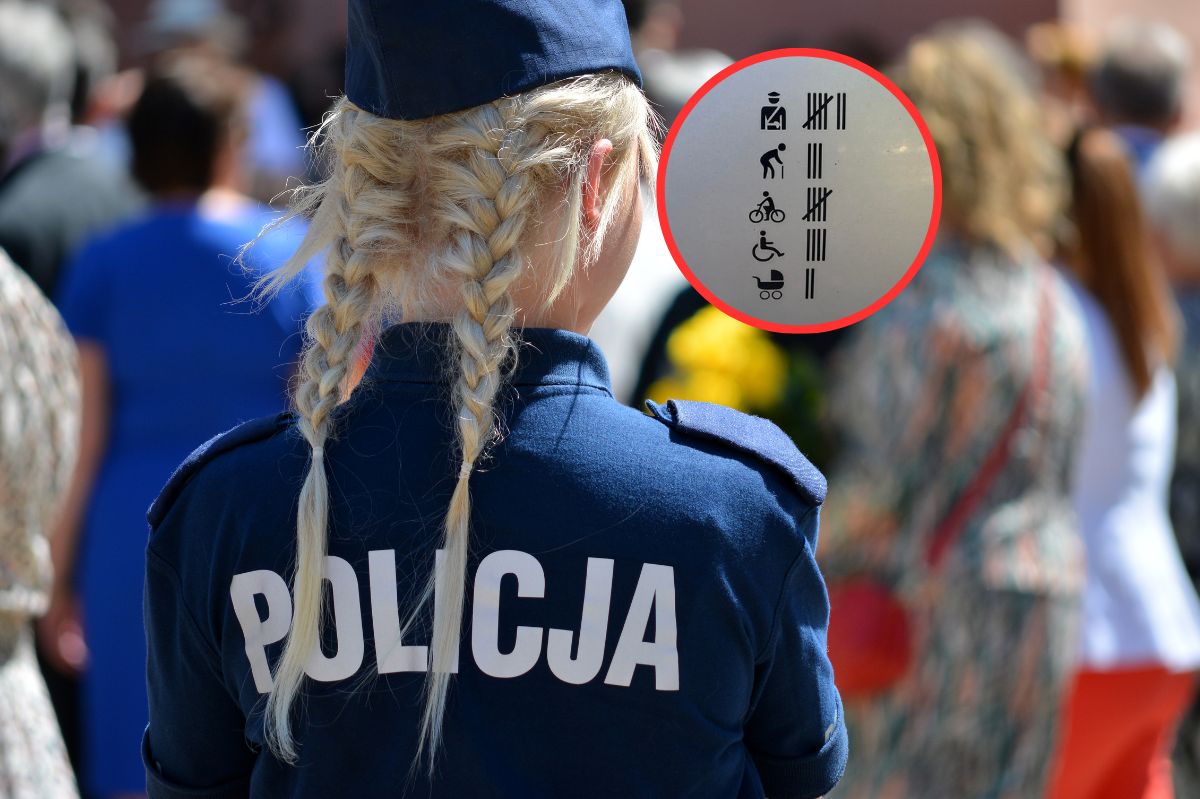 Policjantka pokazała naklejkę na samochodzie