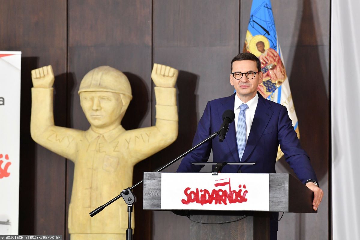 Premier Mateusz Morawiecki w Sali BHP w Gdańsku