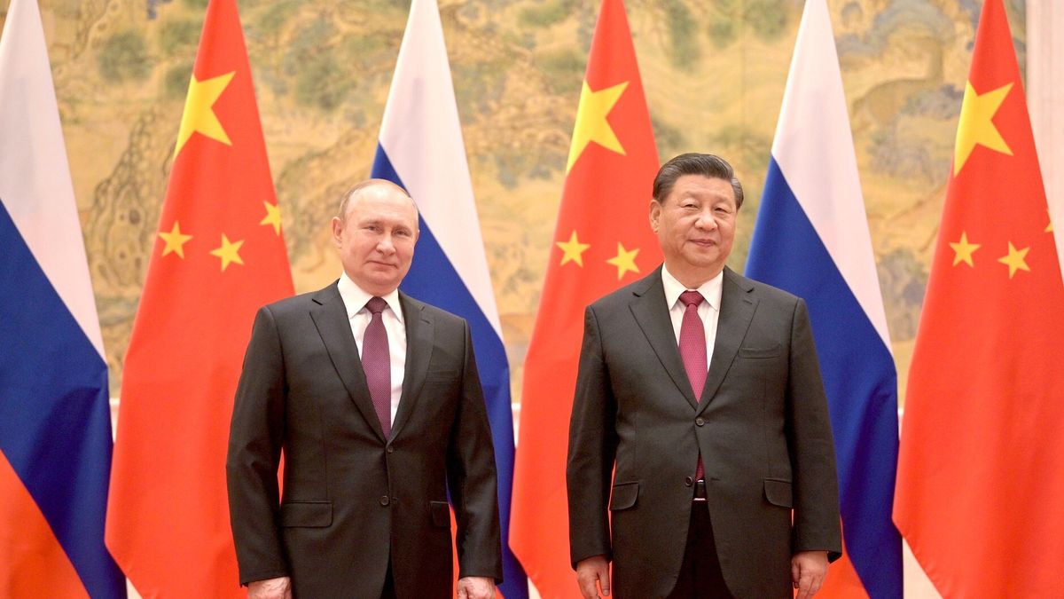 Na zdjęciu prezydent Rosji Władimir Putin oraz sekretarz generalny Chińskiej Partii Komunistycznej Xi Jinping