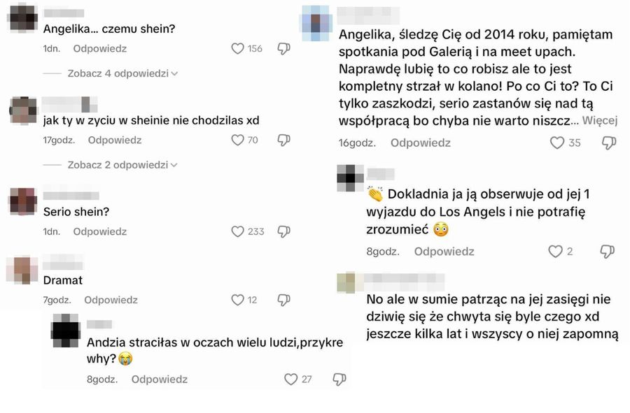 Angelika Mucha reklamuje Shein