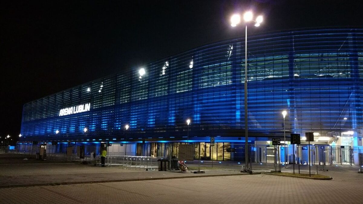 Arena Lublin na niebiesko
