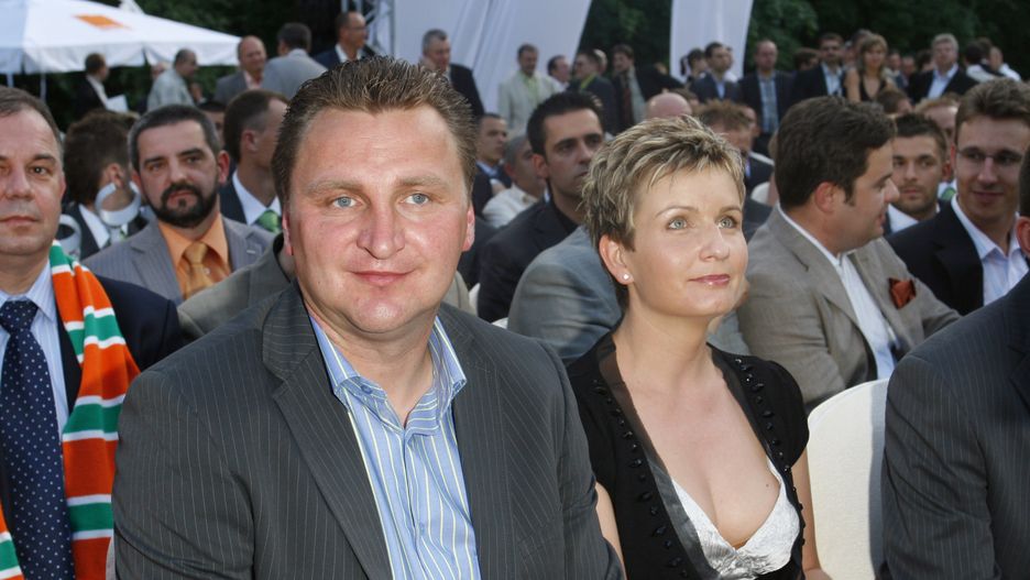 Czesław Michniewicz z żoną, Grażyną 