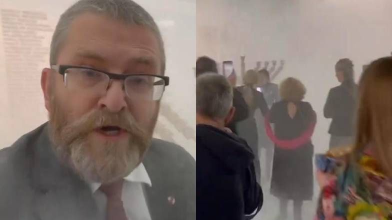 Grzegorz Braun użył gaśnicy w Sejmie