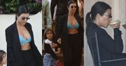 Wystrojona Kourtney Kardashian oddaje się shoppingowi na Sardynii w towarzystwie 7-letniej córki (ZDJĘCIA)