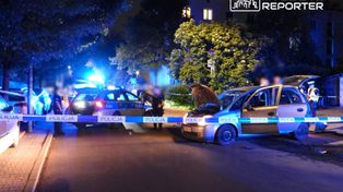 Nocny pościg za złodziejem na Saskiej Kępie. Wjechał w blokadę policyjną