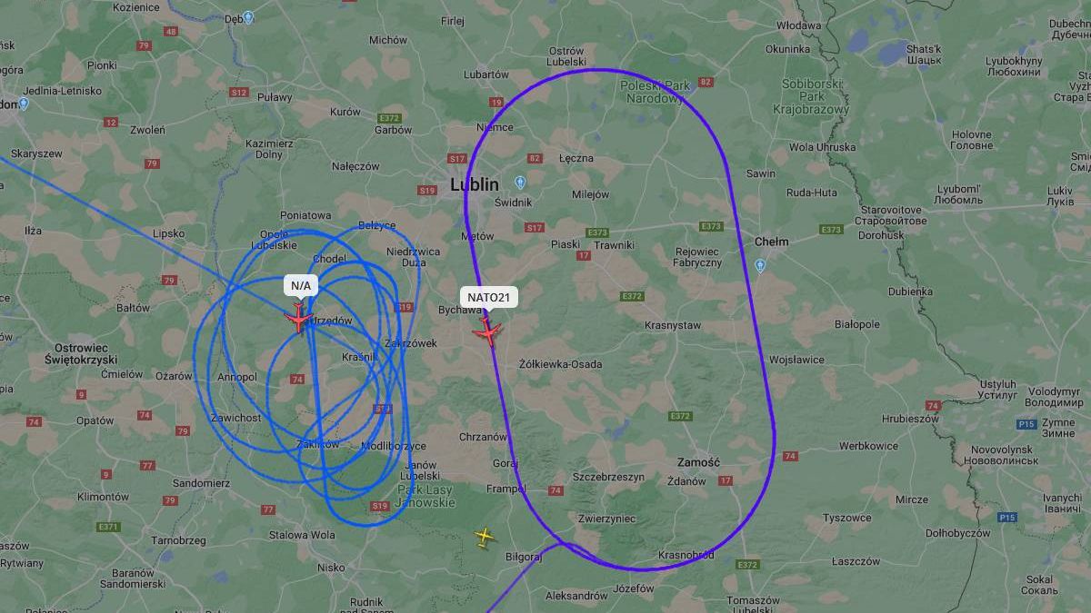 Samoloty NATO nad województwem lubelskim - 11.02.2025