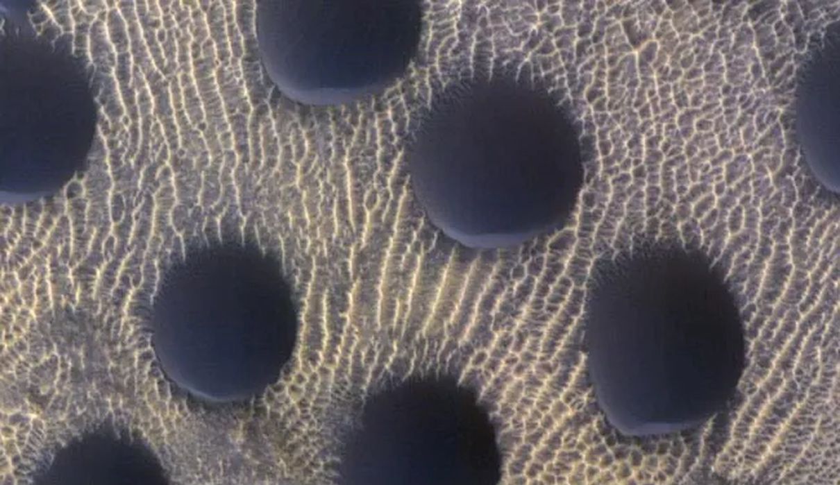 NASA spots unusual round dunes on Mars, with one resembling a teddy bear's head
