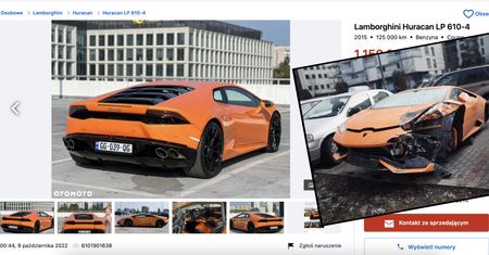 Najsłynniejsze warszawskie lamborghini może być twoje. Bogatej historii nie można mu odmówić
