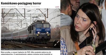 Kolenda-Zaleska żąda ZAKAZU UŻYWANIA KOMÓREK w pociągach! "HORROR!"