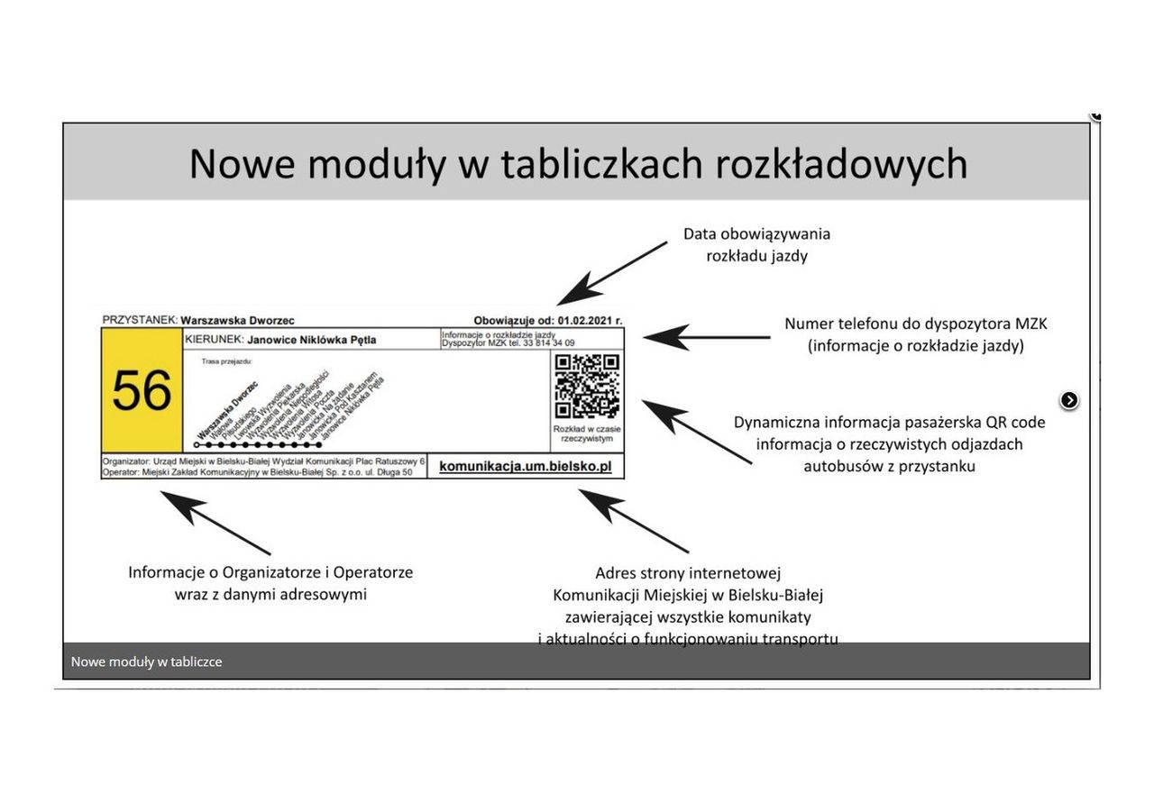 Bielsko-Biała. Nowe tabliczki informacyjne zawisną na przystankach w Bielsku-Białej.