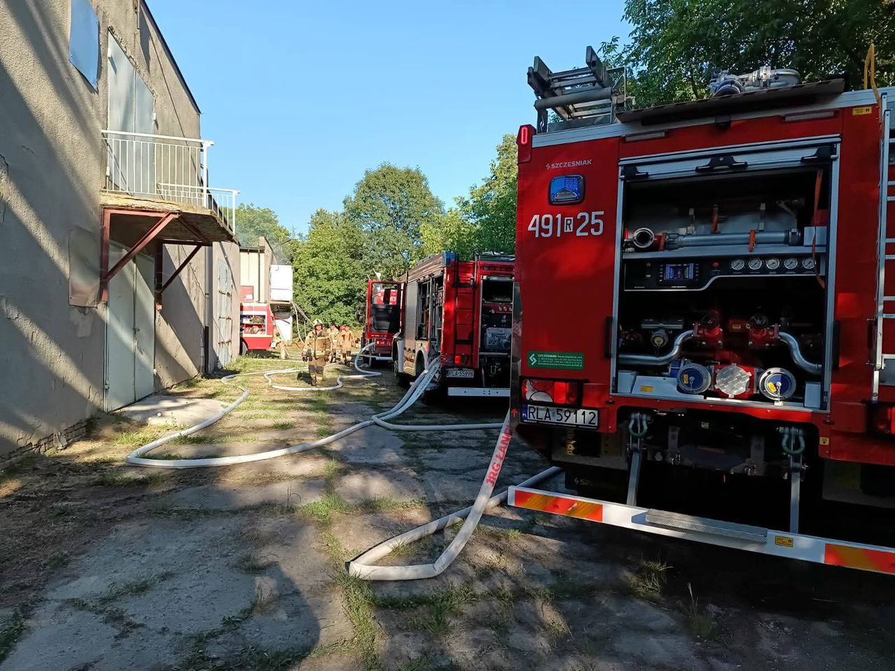 Pożar kurnika w Głuchowie. Strażacy uratowali 14 tys. kur