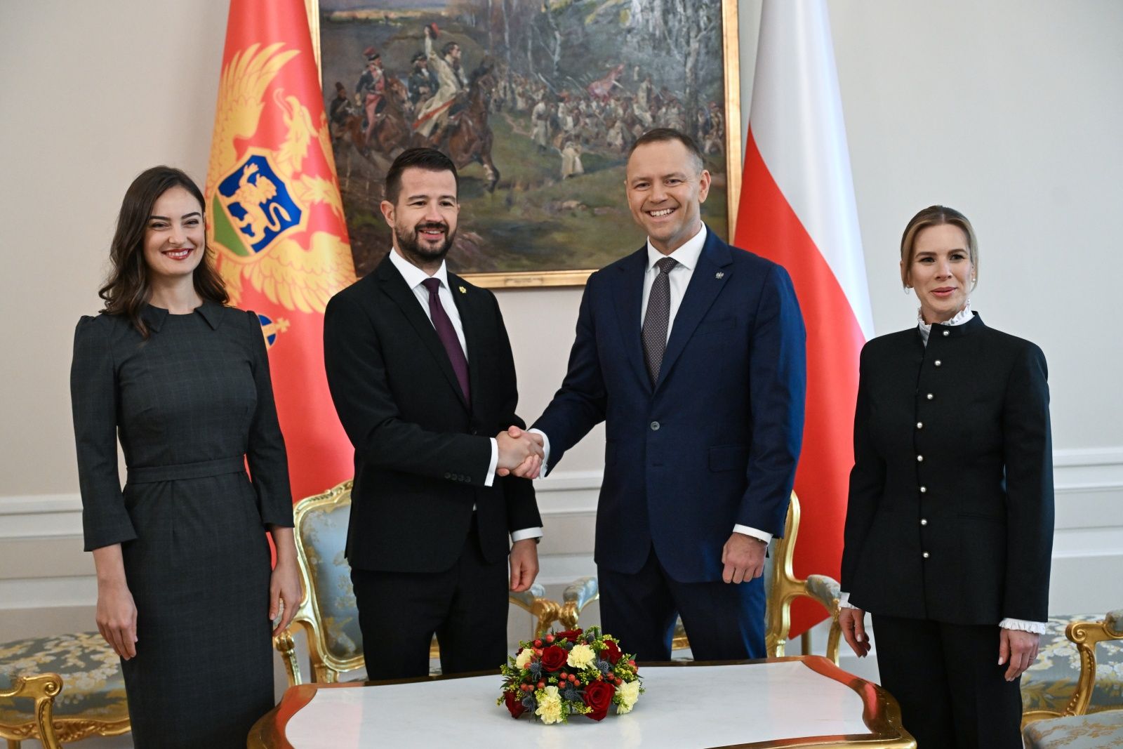 Karol Nawrocki, Marta Nawrocka, Jakov Milatović, Milena Milatović