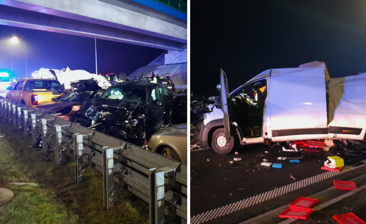 Karambol na S19. Policja pokazała zdjęcia