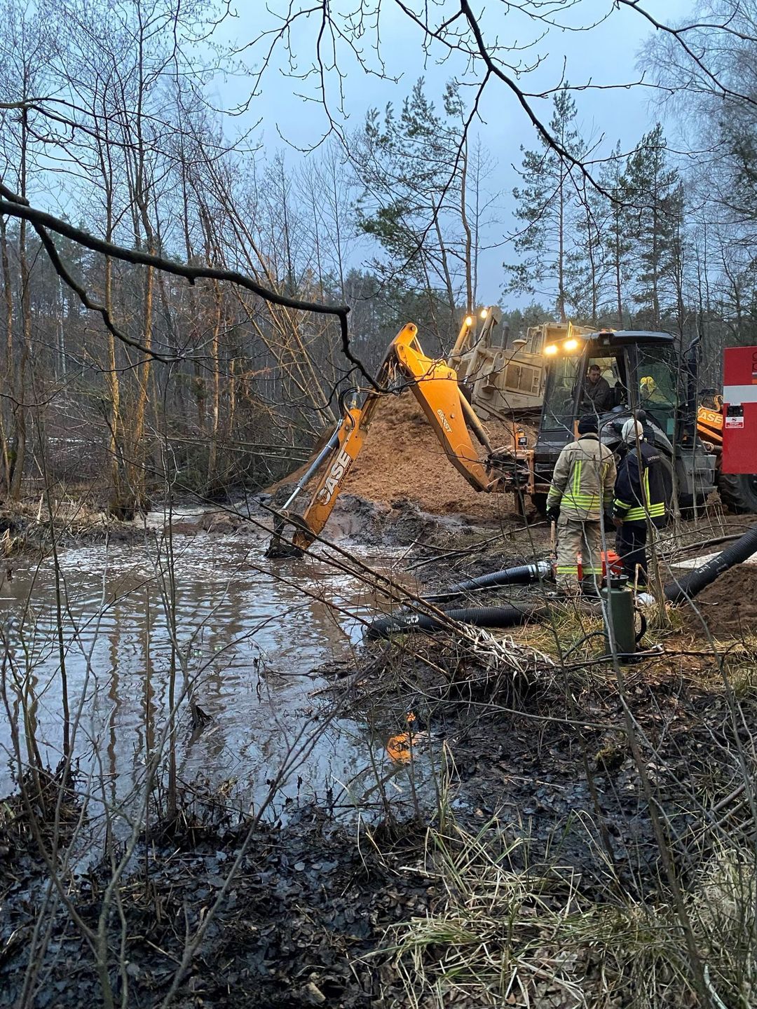 Miejsce odnalezienia zatopionego pojazdu