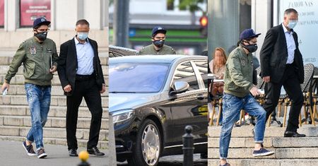 Zamaskowany Kuba Wojewódzki wysiada z KULOODPORNEGO maybacha w asyście ochroniarza. Boi się o swoje życie? (ZDJĘCIA)