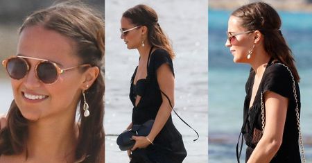 Urocza Alicia Vikander wypoczywa z koleżankami i torebką za 10 tysięcy