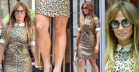 Jennifer Lopez w sukience w cętki za 10 tysięcy